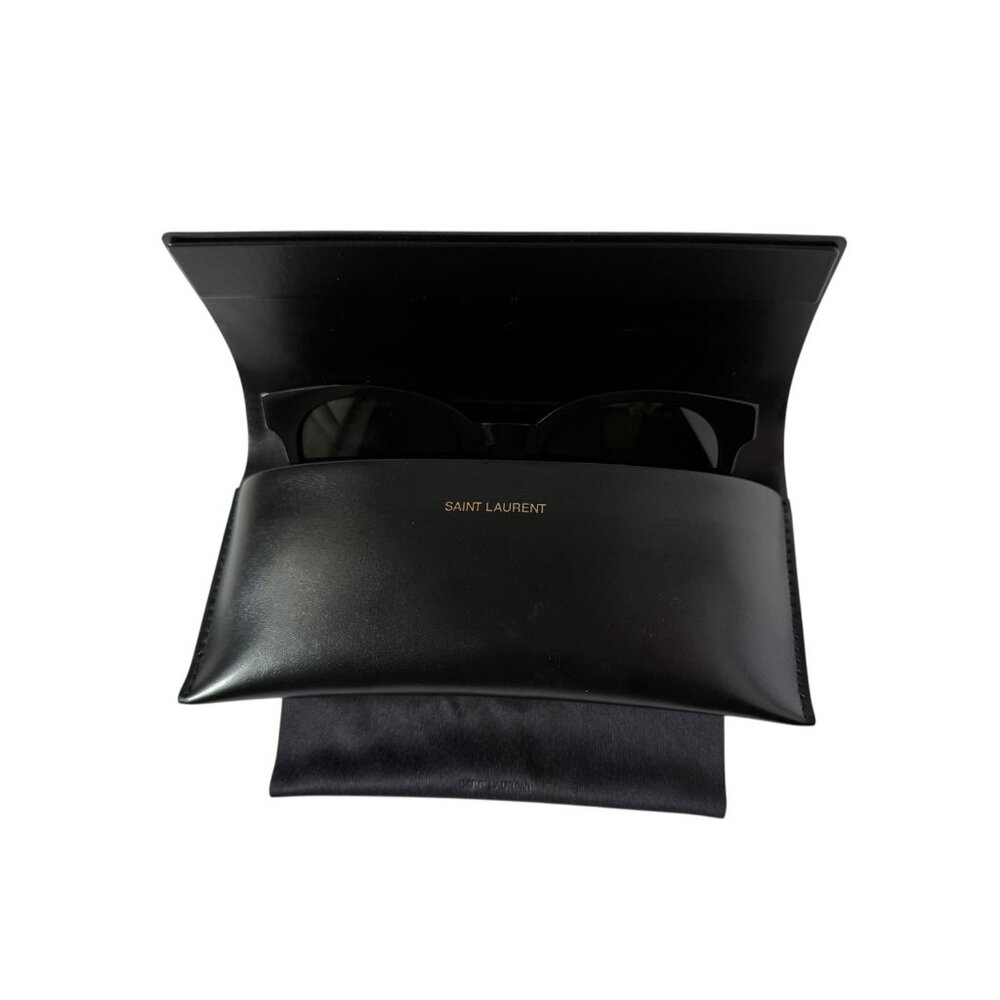 Saint Lauren Paris SL M25/K 001 Black Sunglasses 58mm Handmade in Italy Unisex - Picture 10 of 15